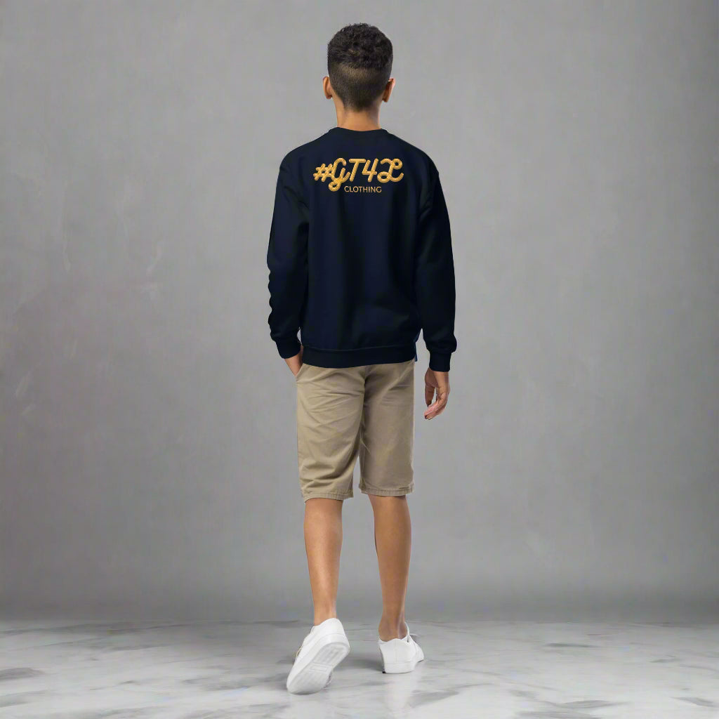 #GT4LO youth-crew-neck-sweatshirt-navy-back-67cc4aaae5eae
