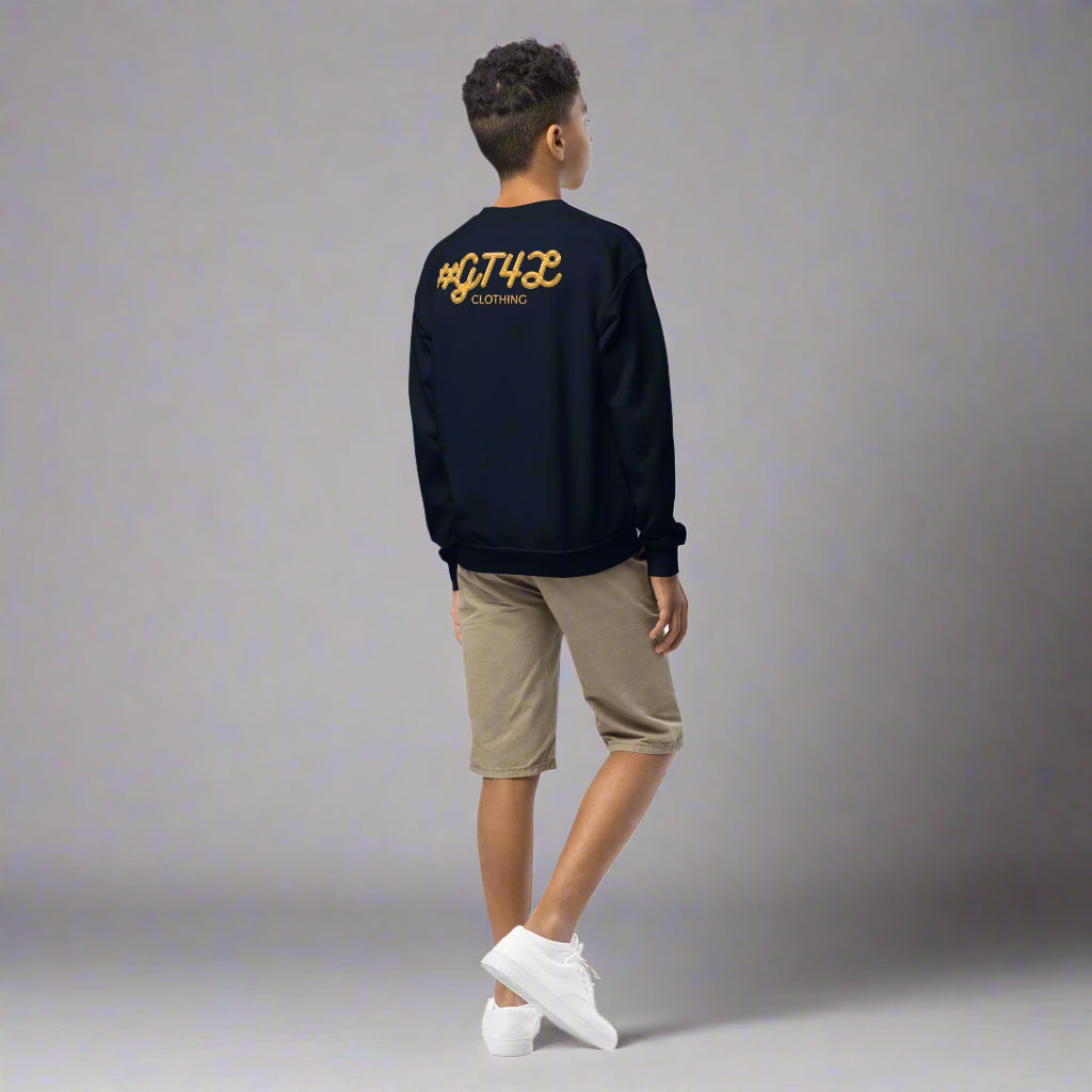 #GT4L youth-crew-neck-sweatshirt-navy-right-back-67cc4aaae5ff4