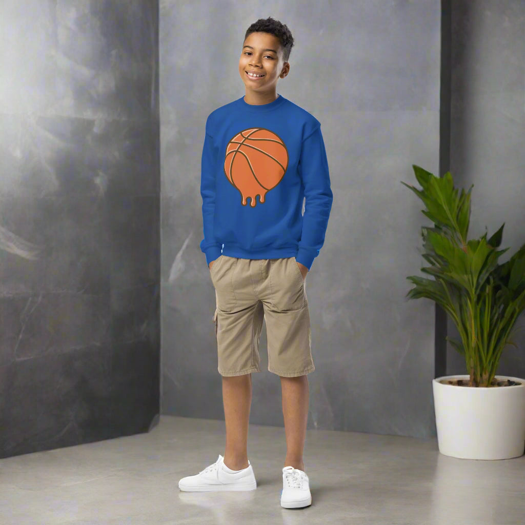 #GT4L youth-crew-neck-sweatshirt-royal-front-67cc4aaae7a44