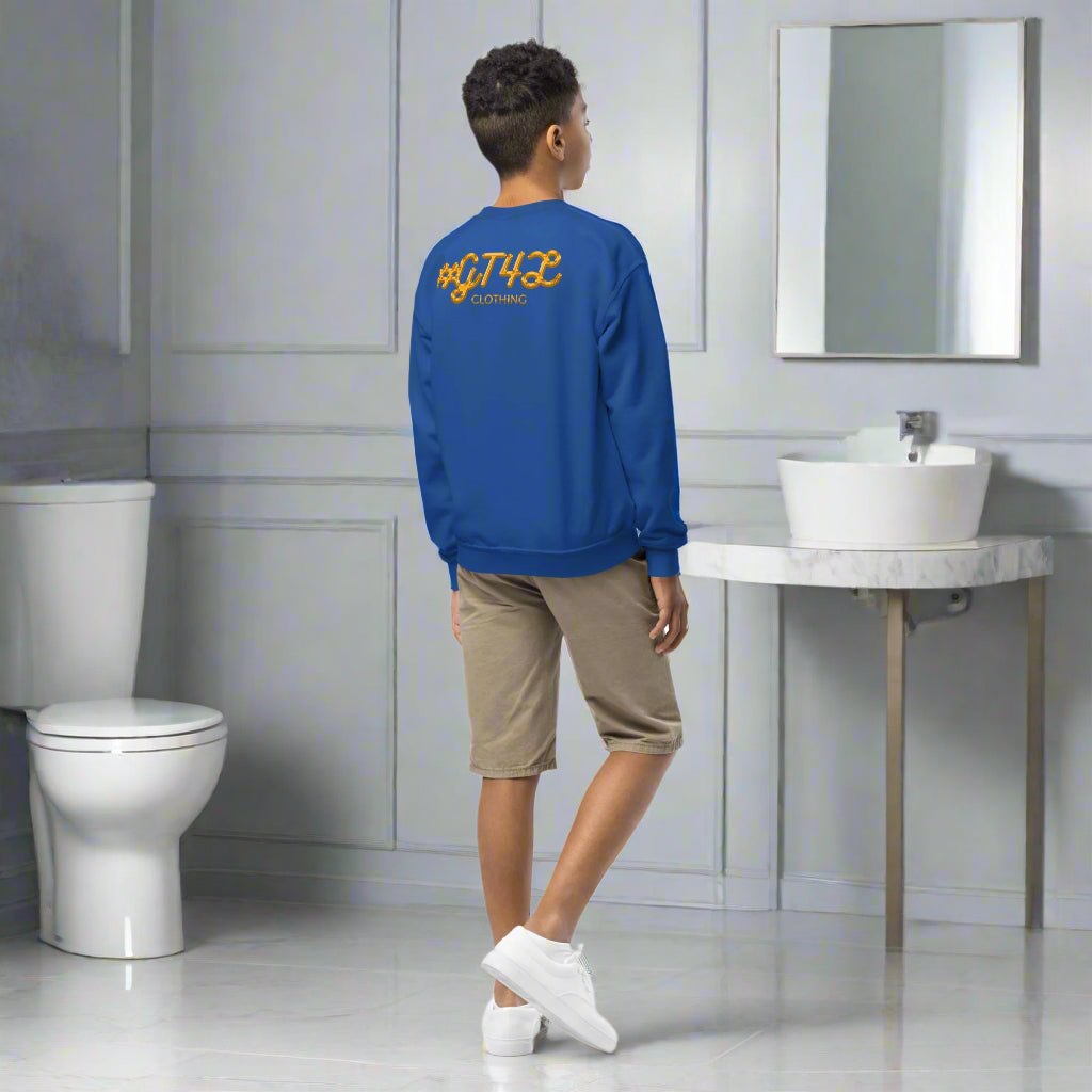 #GT4L youth-crew-neck-sweatshirt-royal-back-67cc4aaae7d78