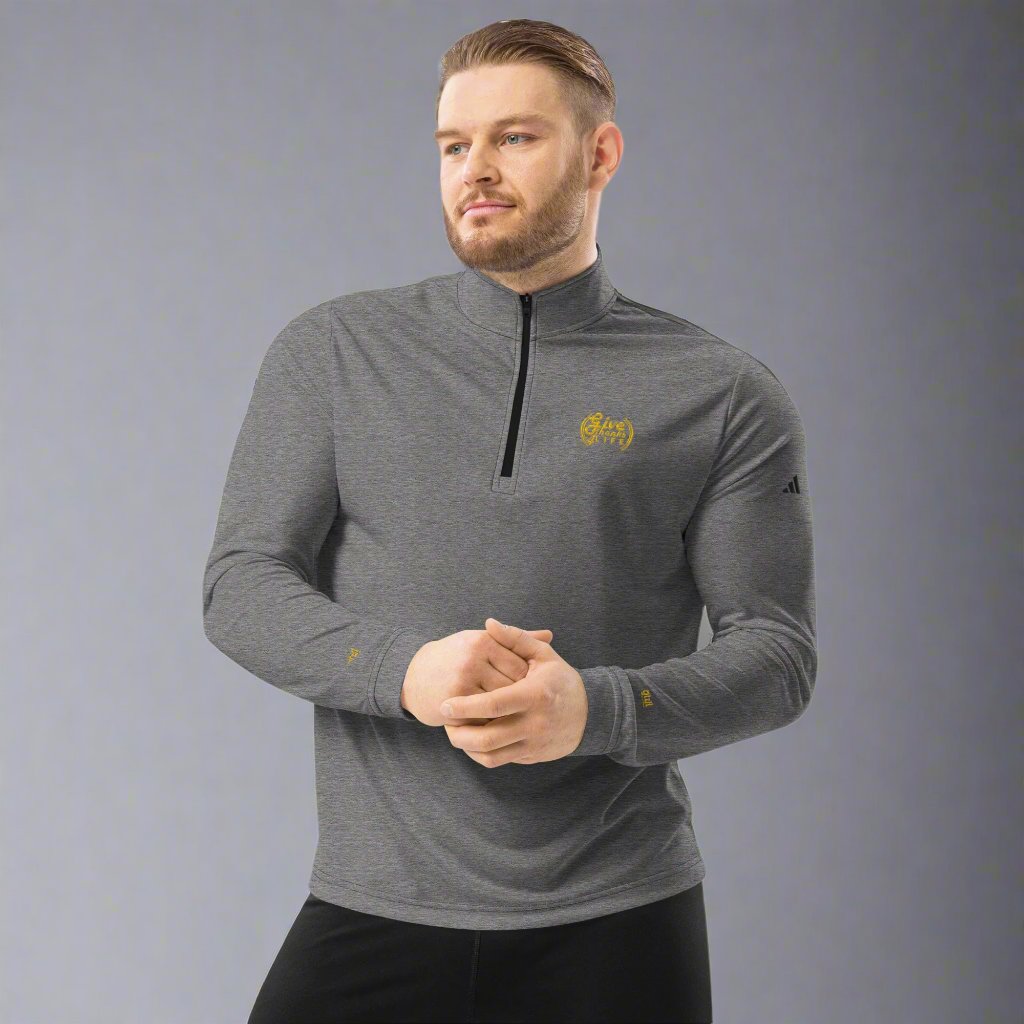 adidas-quarter-zip-pullover-black-heather-front-6738b1ff3db60