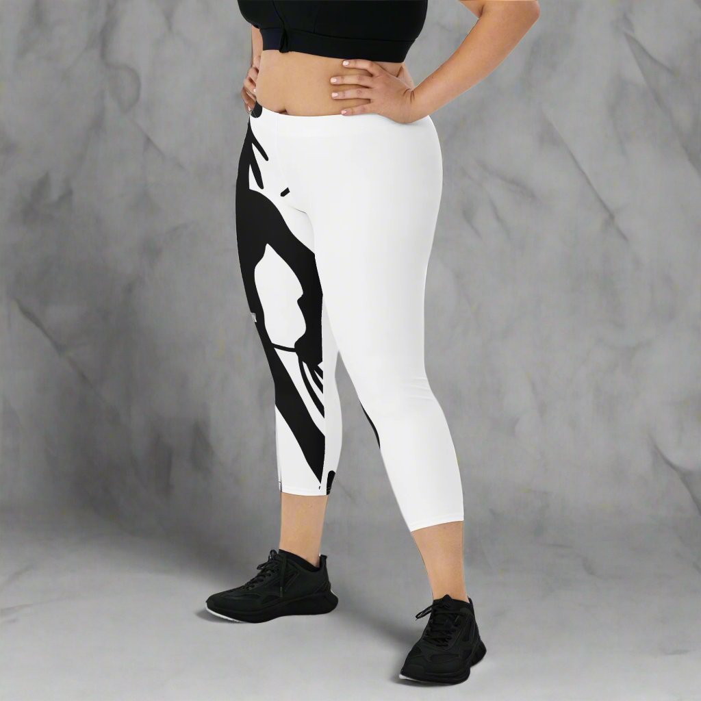 all-over-print-capri-leggings-white cowgirl-front-67640d047fb3b