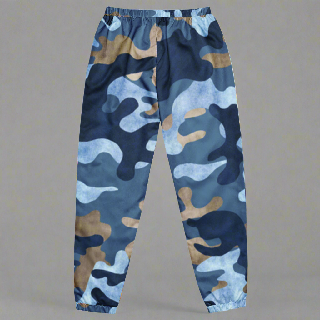 #GT4L Men's Recycled Printed Marine Track pants. Branded Fashion Clothing & Accessories.