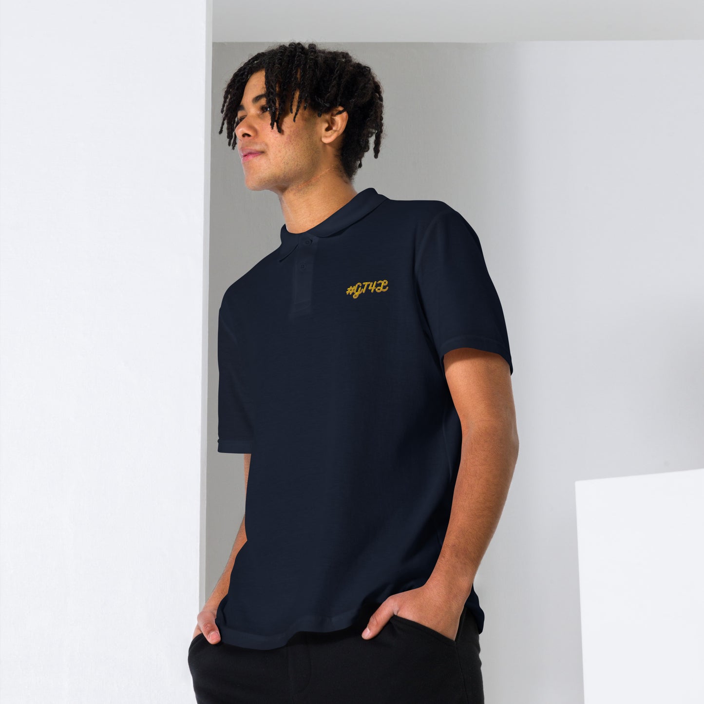 #GT4L Men's Embroidered Pique Polo Shirt. Branded Clothing and Accessories