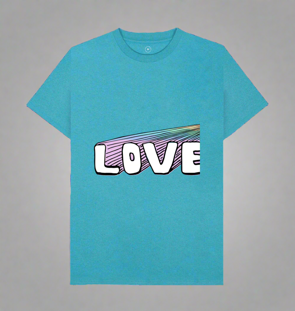 Ocean Blue Recycled Printed T-Shirt