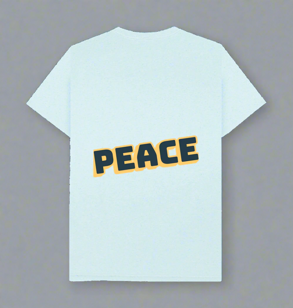 Light Blue Recycled Printed T-Shirt