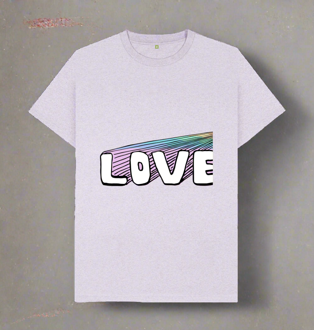 Light Purple Recycled Printed T-Shirt
