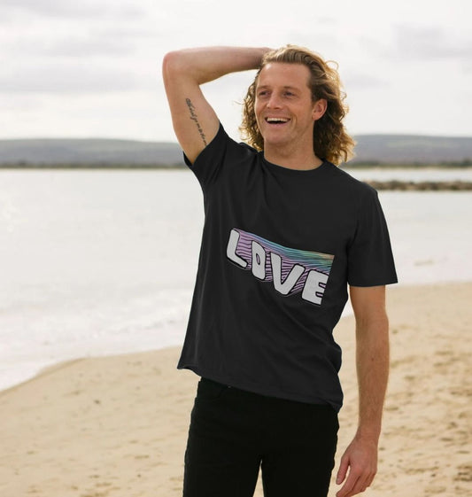 #GT4L Love/Peace Print T-Shirt. Front Black. j5tnvqazdgbbm0wwsahu27e8p6oclpi18w0pdrdkgamsebr1
