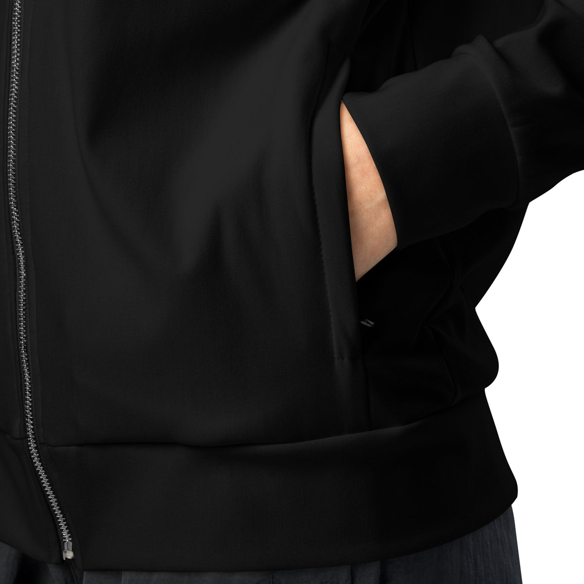 GT4L Men's Recycled Black Track Jacket, view 3