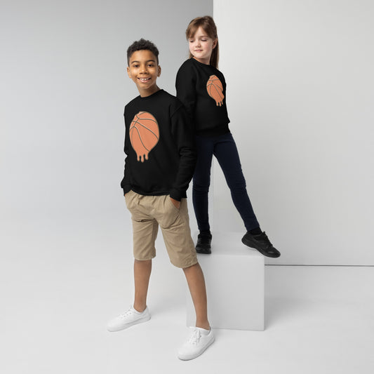 #GT4L youth-crew-neck-sweatshirt-black-front-67cc4aaae570e