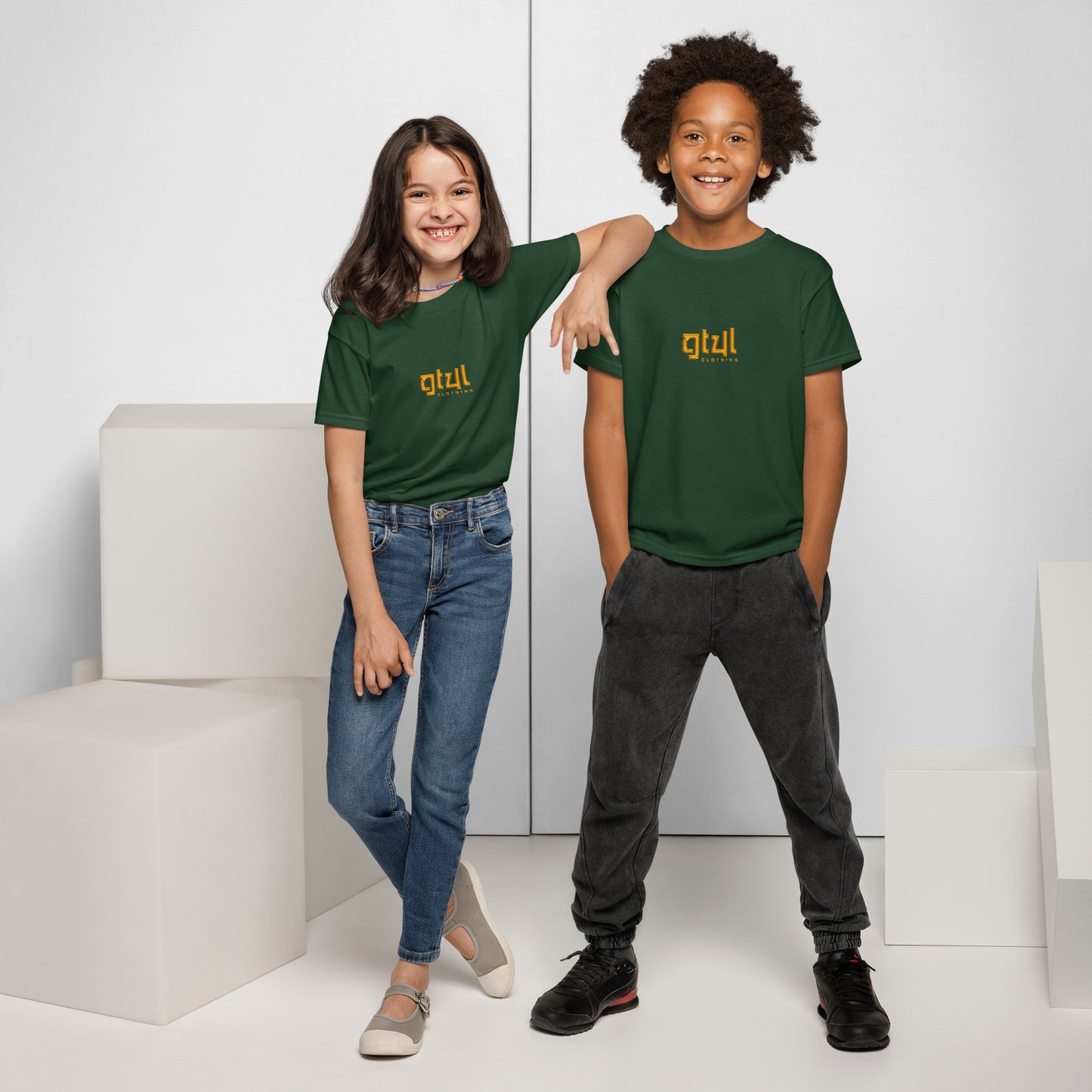 #GT4L youth-sports-tee-forest-green-front-67c08f0632be1