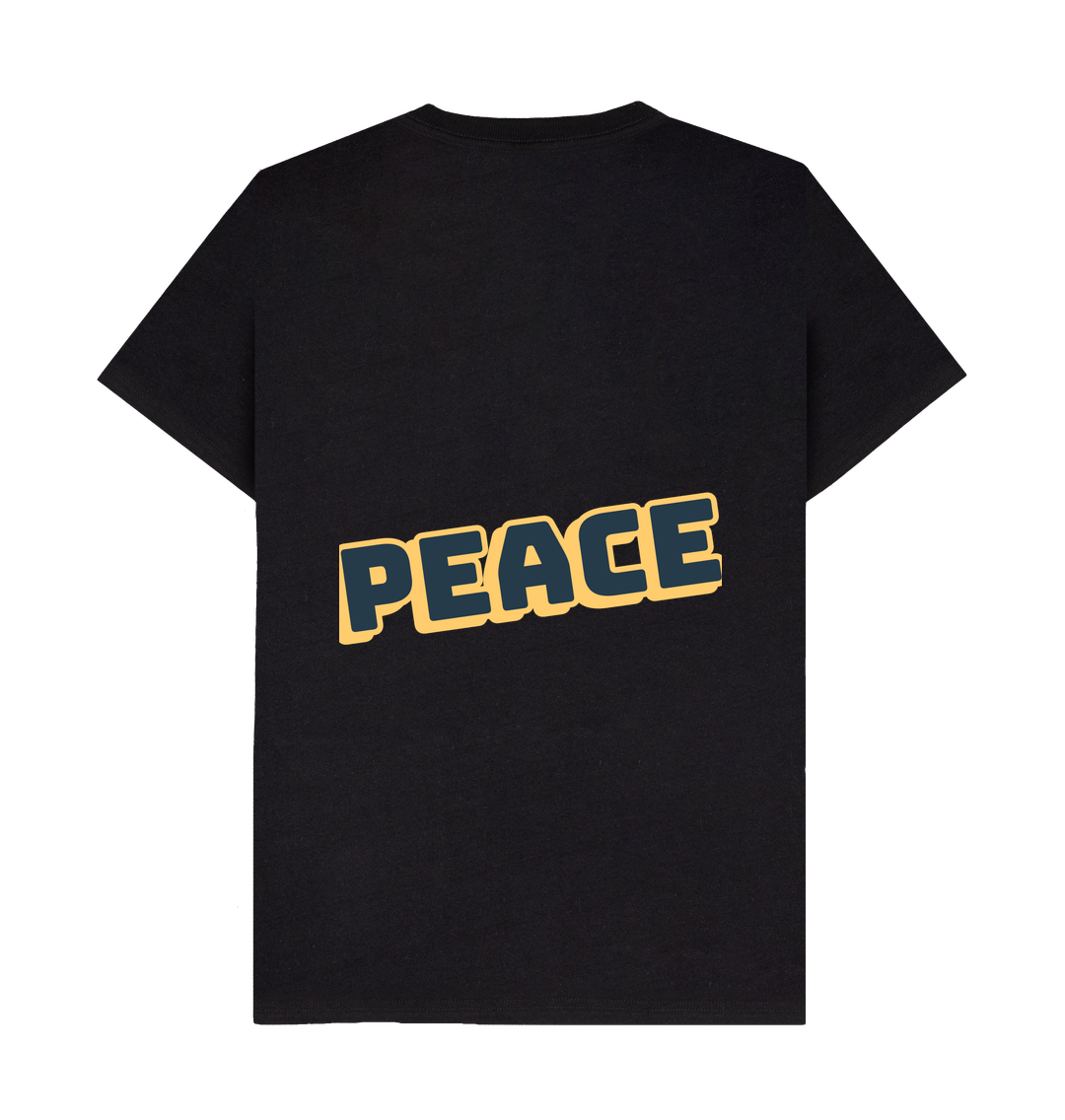 Black Recycled Printed T-Shirt Back