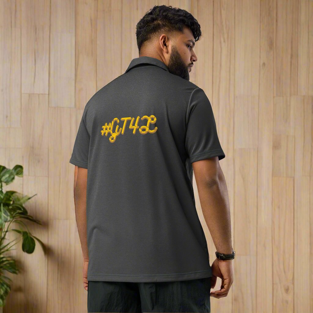 GT4L Mens Adidas Space-Dyed Polo Shirts, view 5