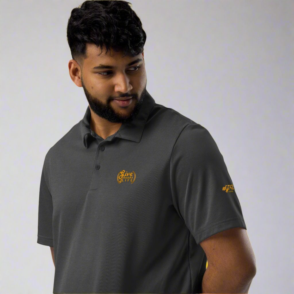 GT4L Mens Adidas Space-Dyed Polo Shirts, view 4