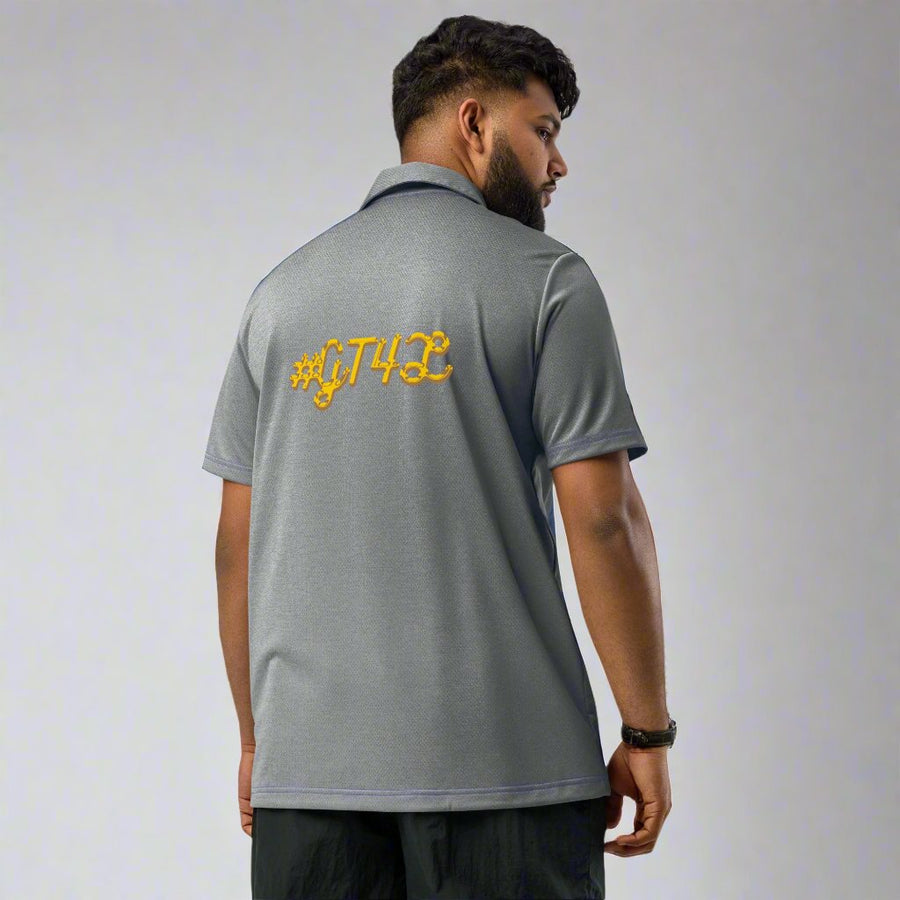 GT4L Mens Adidas Space-Dyed Polo Shirts, view 8