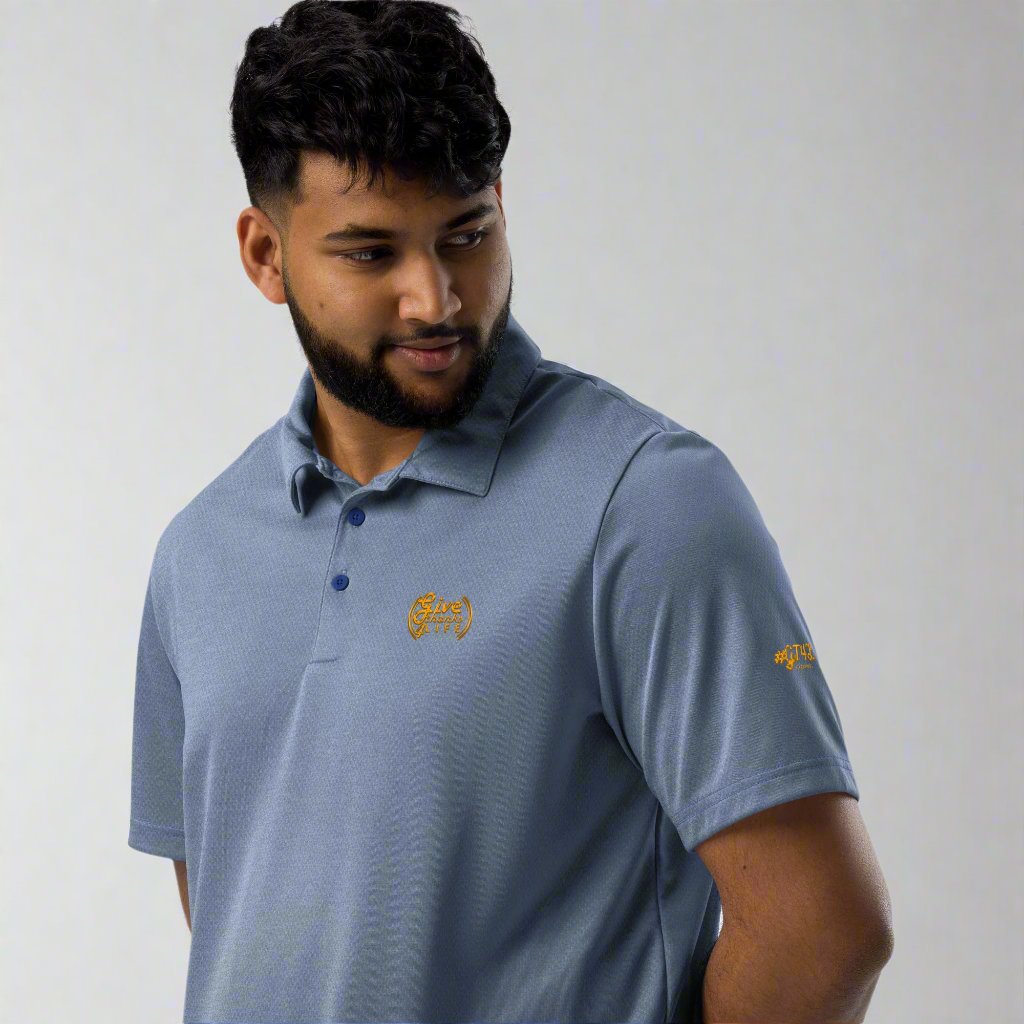 GT4L Mens Adidas Space-Dyed Polo Shirts, view 9