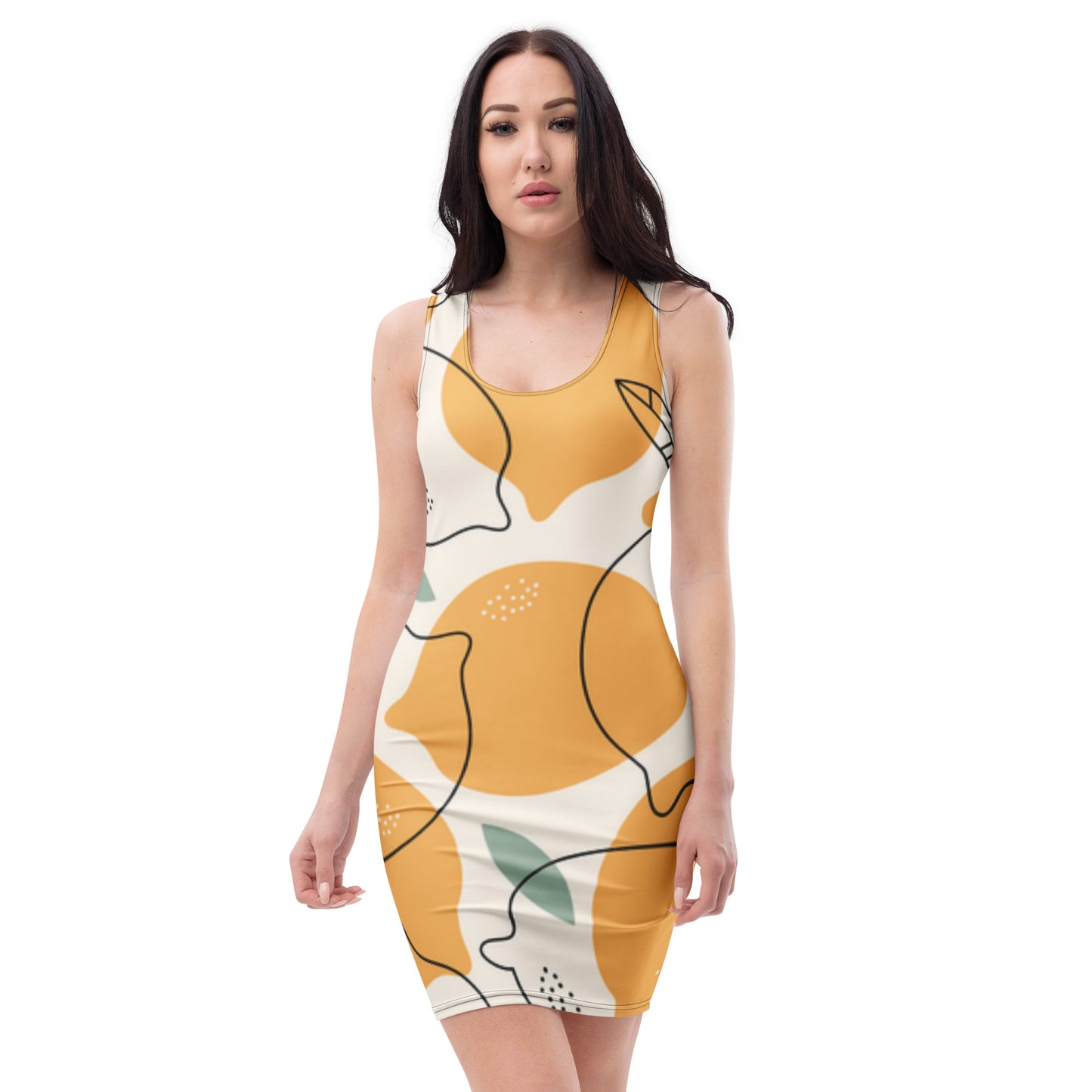 all-over-print-bodycon-dress-lemons-front