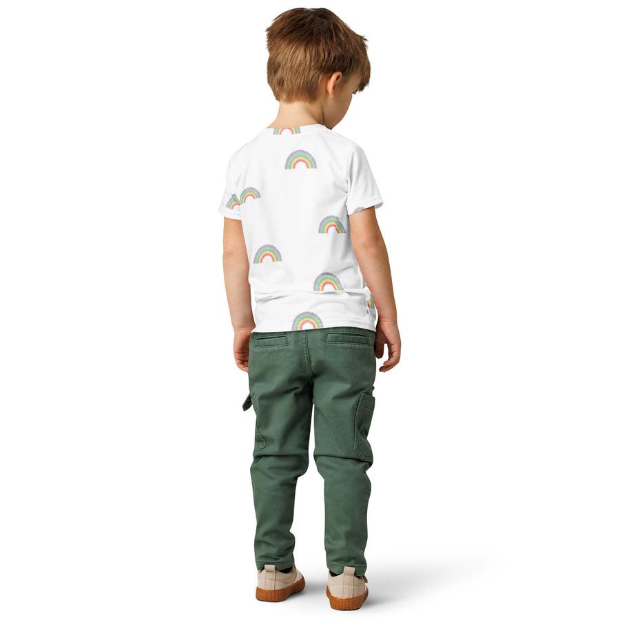 IMILULA Rainbow Kids Cotton Crew Neck T-Shirt, view 5