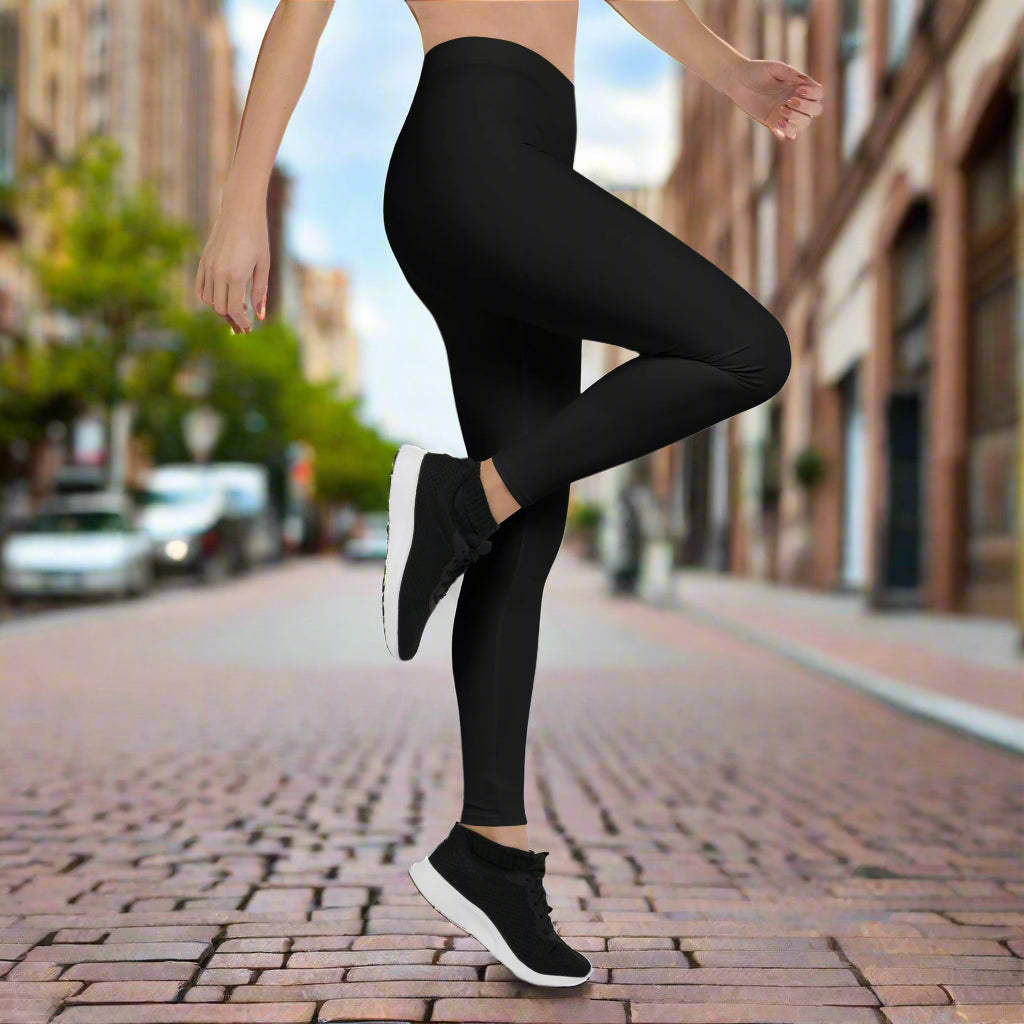 GT4L Women's Black Leggings, view 6