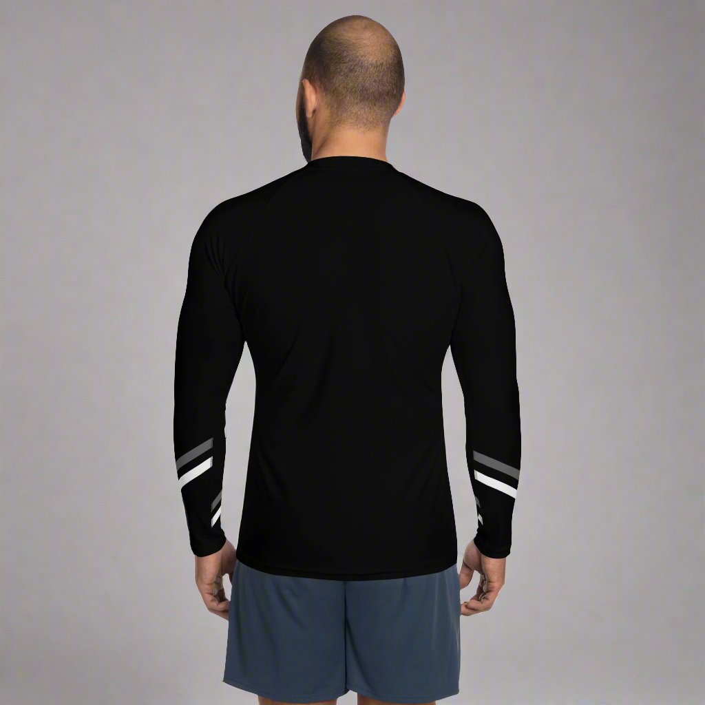 GT4L Men's Black Striped Performance Long Sleeve, view 3