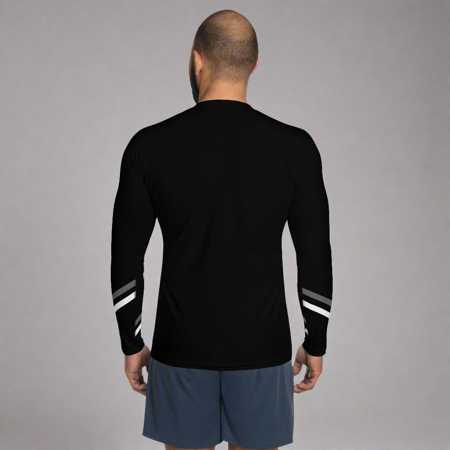 GT4L Men's Black Striped Performance Long Sleeve, view 3