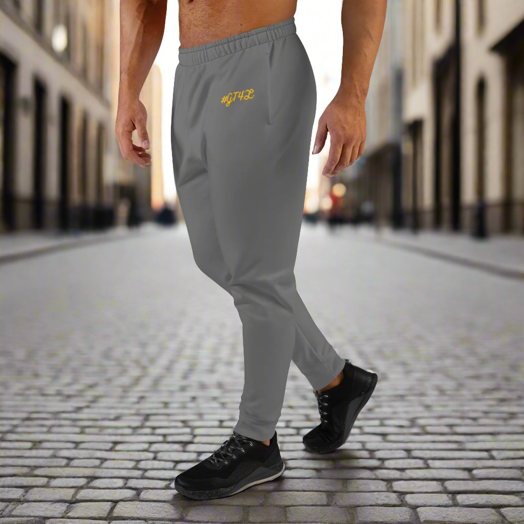 GT4L Men's Grey Joggers, view 4