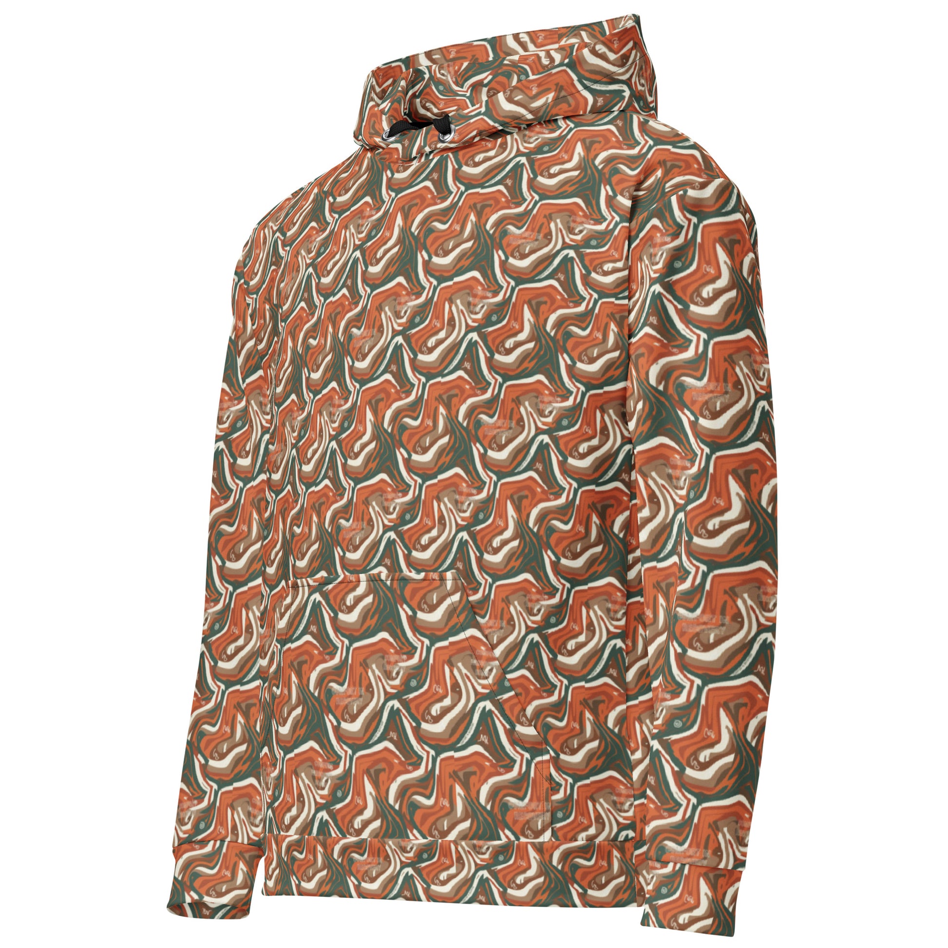 Camouflage-patterned jacket on a white background