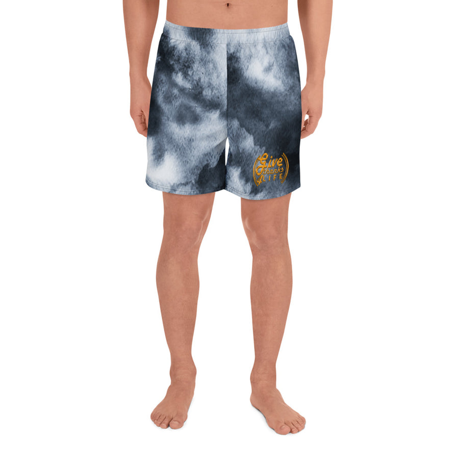 GT4L Men's Tye-Dye Athletic Long Shorts, view 6