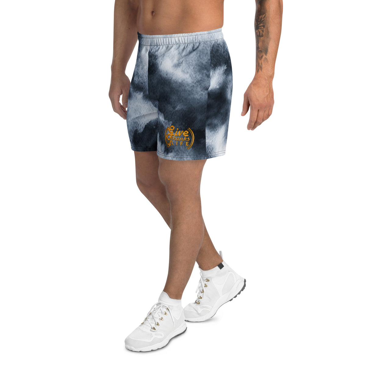 GT4L Men's Tye-Dye Athletic Long Shorts, view 23