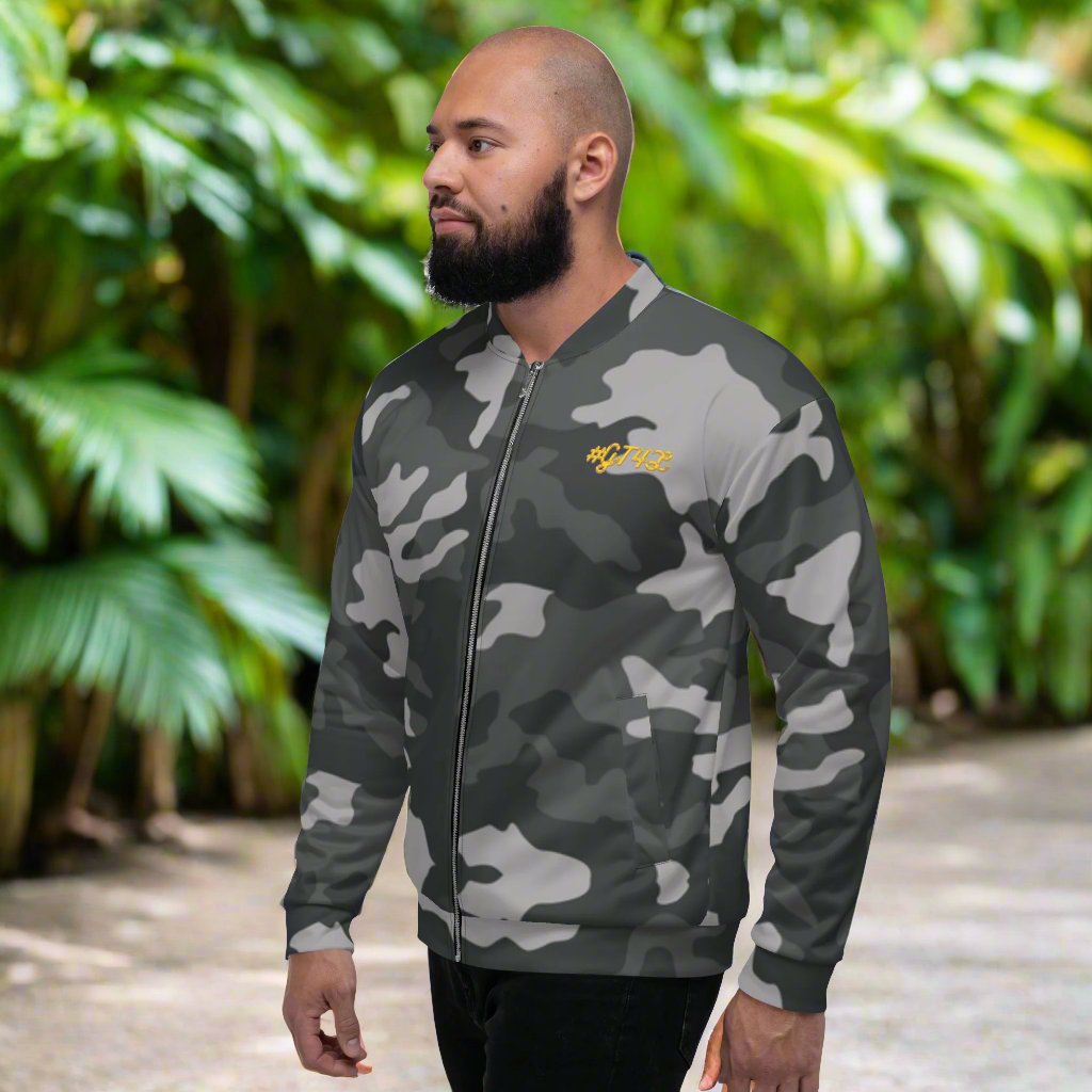 GT4L Men's Camo Bomber Jacket, view 9