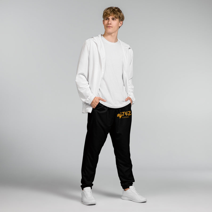GT4L Men's Recycled Track Pants Black, view 3