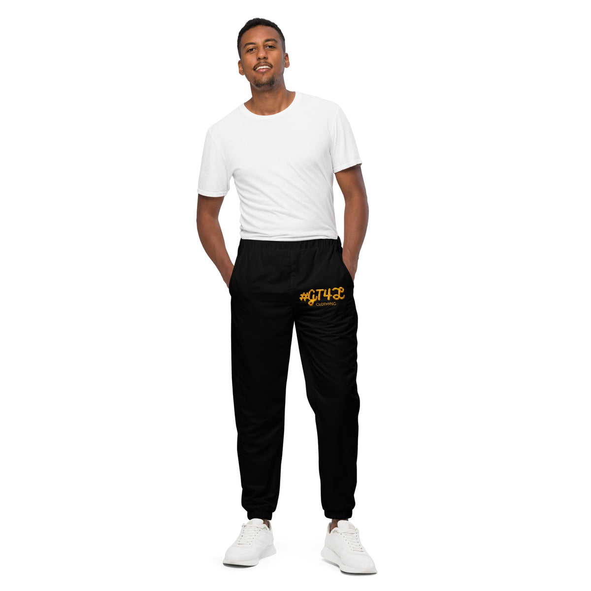 GT4L Men's Recycled Track Pants Black, view 8