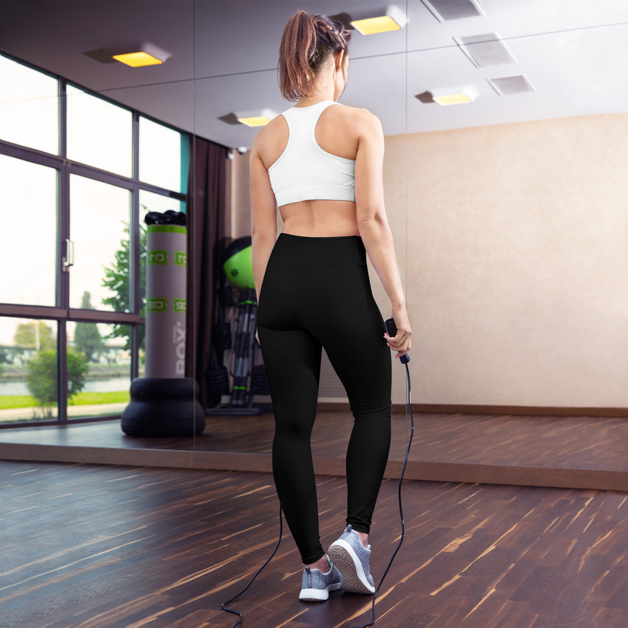 GT4L Women's Black Yoga Leggings, view 3