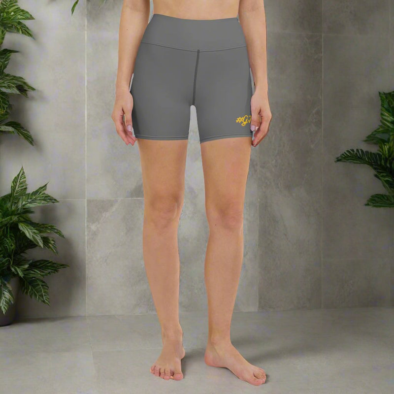 GT4L Women's Grey Yoga Shorts