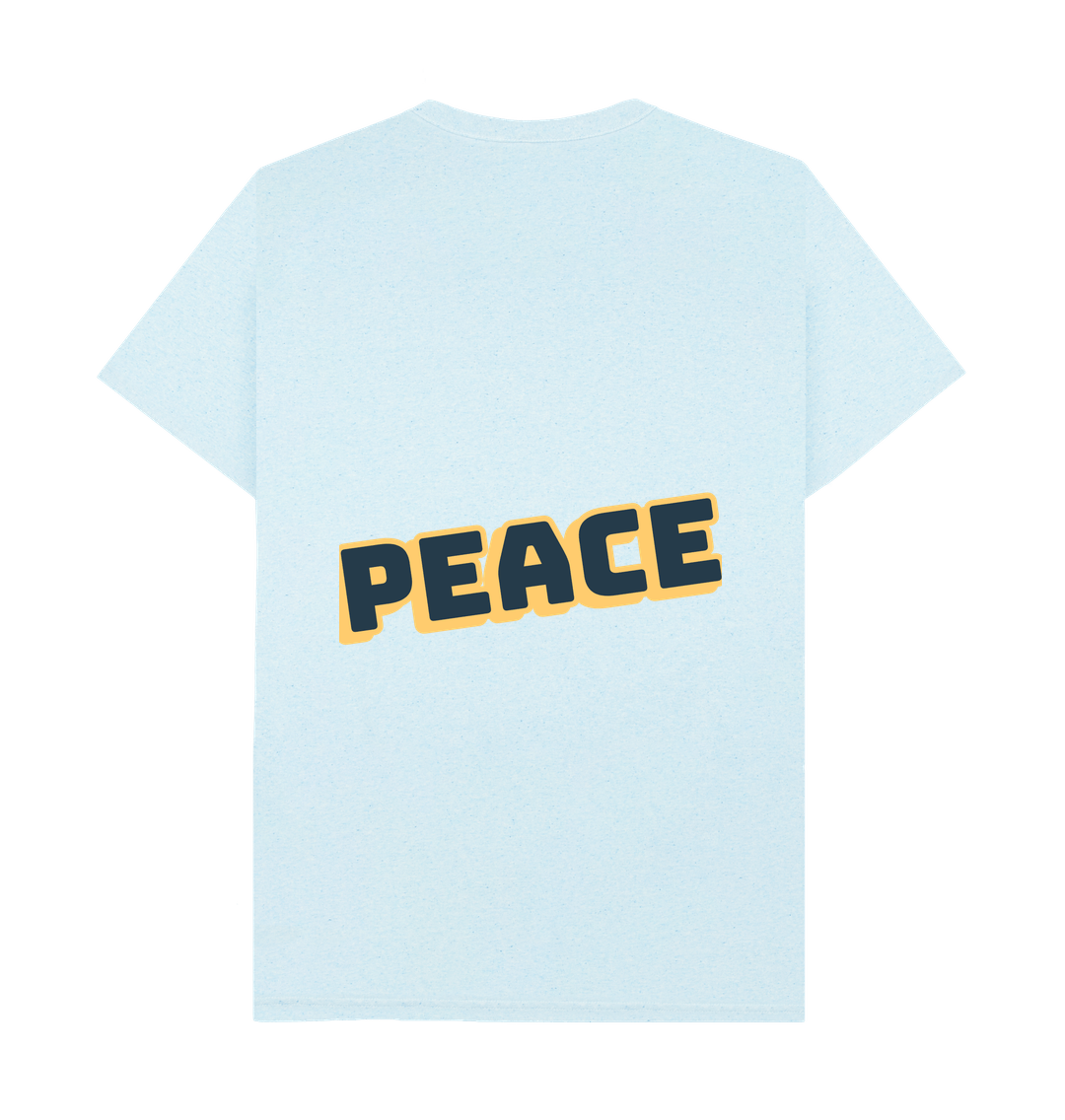 Light Blue Recycled Printed T-Shirt Back