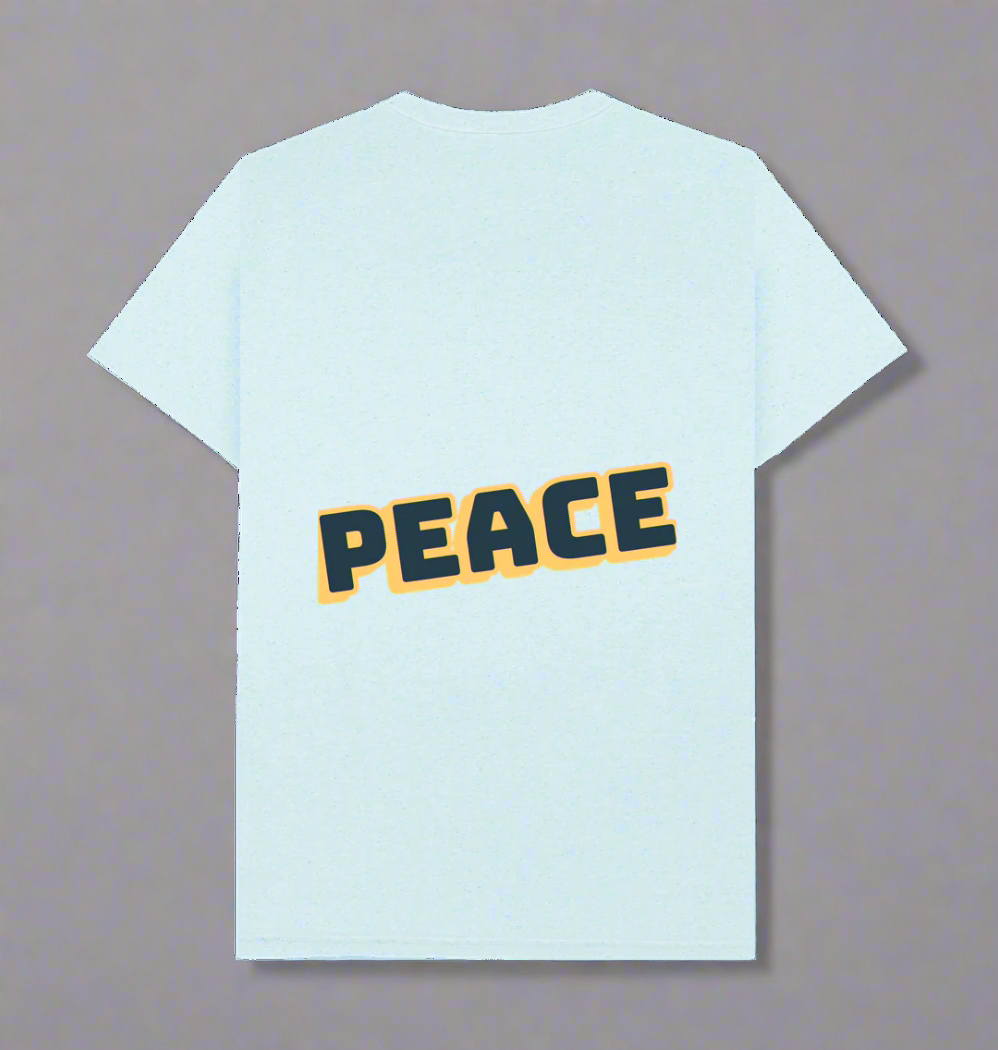 Light Blue Recycled Printed T-Shirt