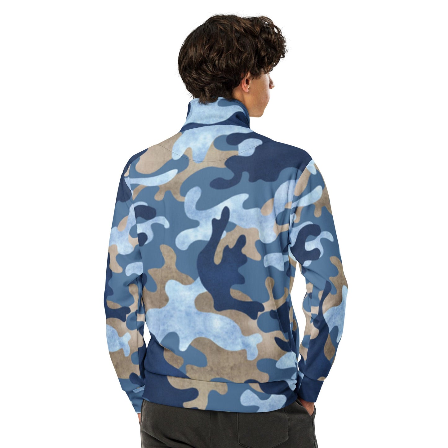 GT4L Men's Recycled Marine Track Jacket | Brushed Fleece Zip Jacket | UK