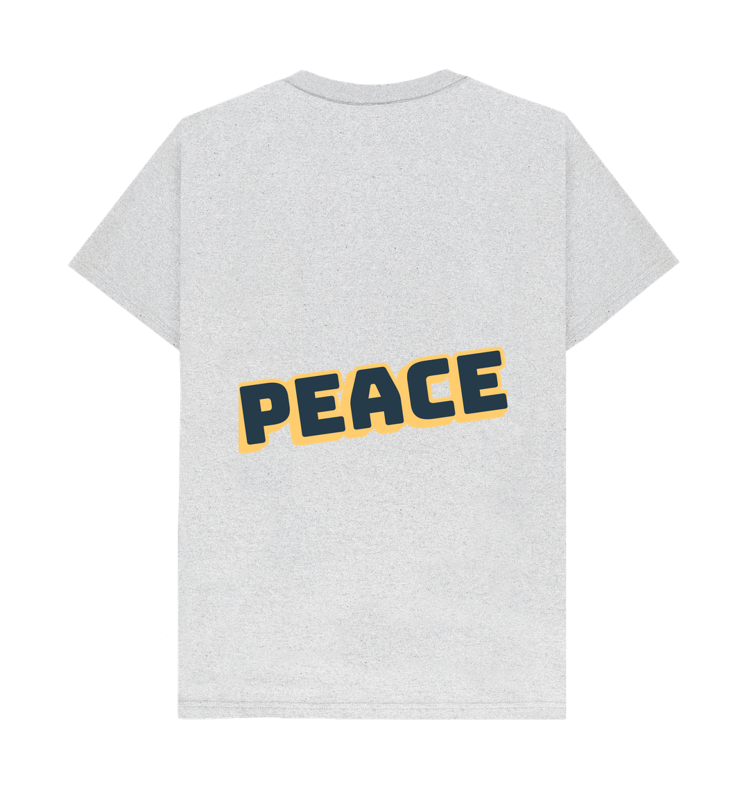 Grey Recycled Printed T-Shirt Back