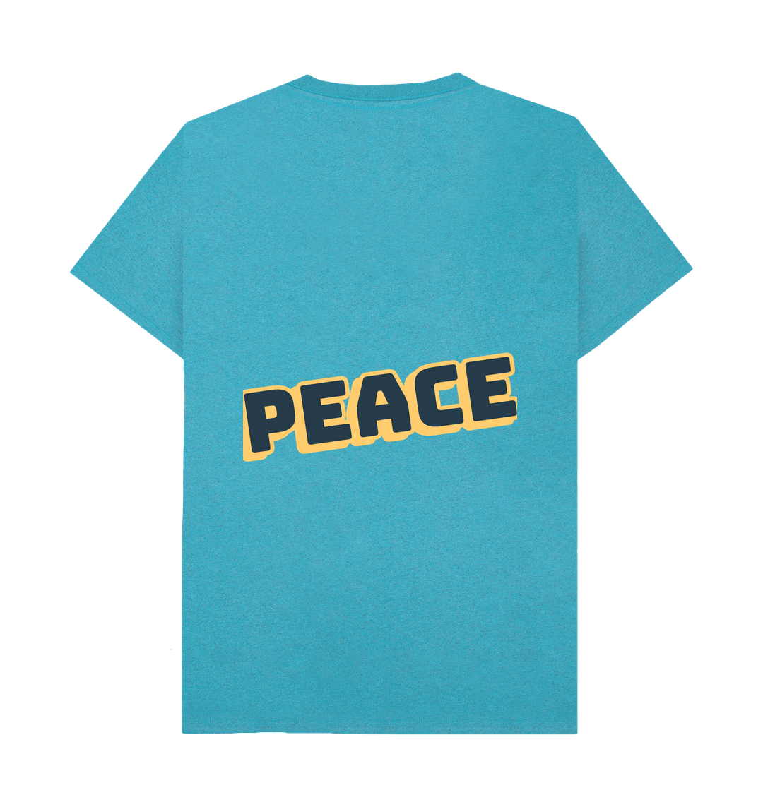 Ocean Blue Recycled Printed T-Shirt Back