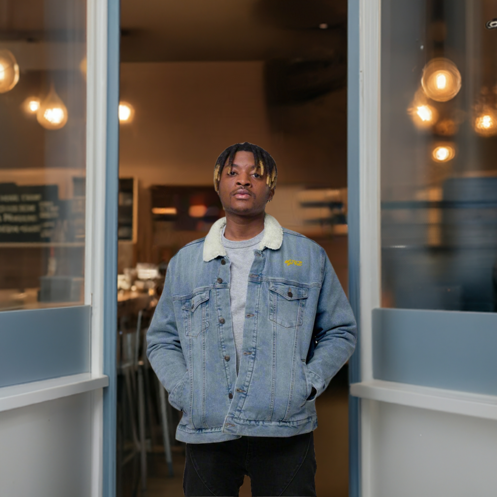 #GT4L - Men's Denim Sherpa Jacket. Branded Clothing and Accessories