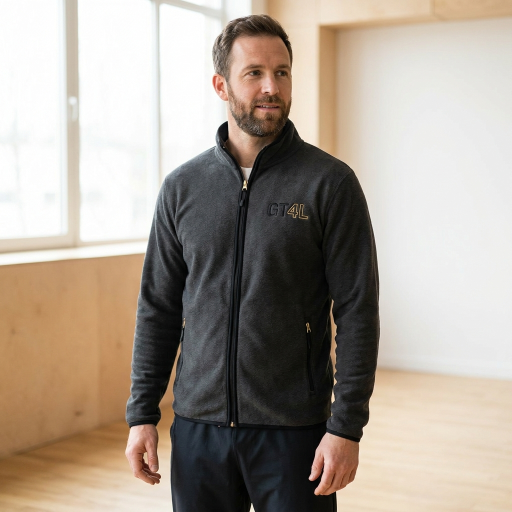 GT4L Men's Recycled Jungle Track Jacket | Brushed Fleece Zip Jacket | UK