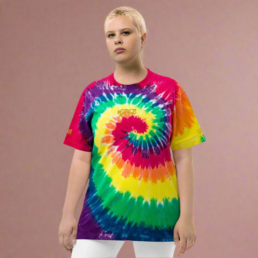 GT4L Women's Oversized Tie-Dye T-Shirt, view 3