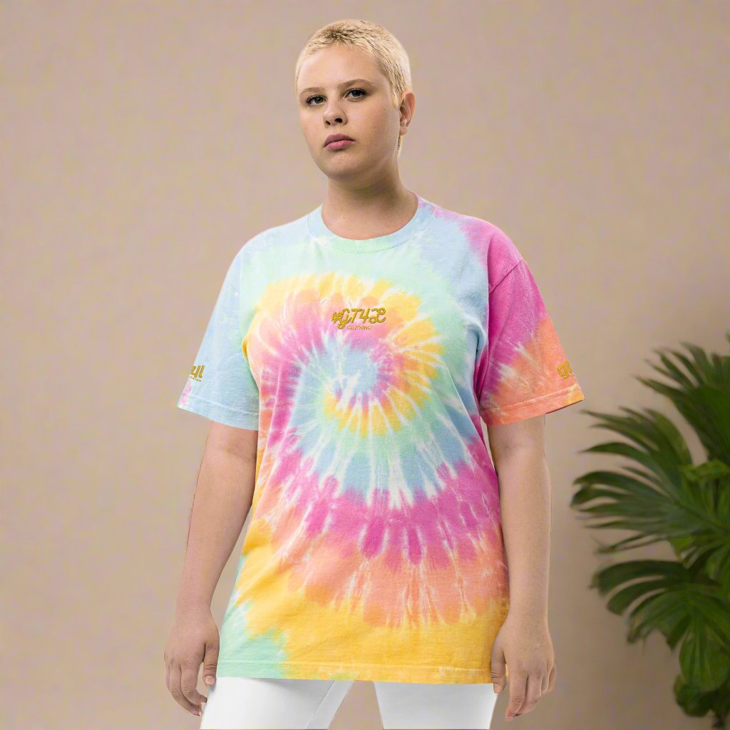 GT4L Women's Oversized Tie-Dye T-Shirt, view 2