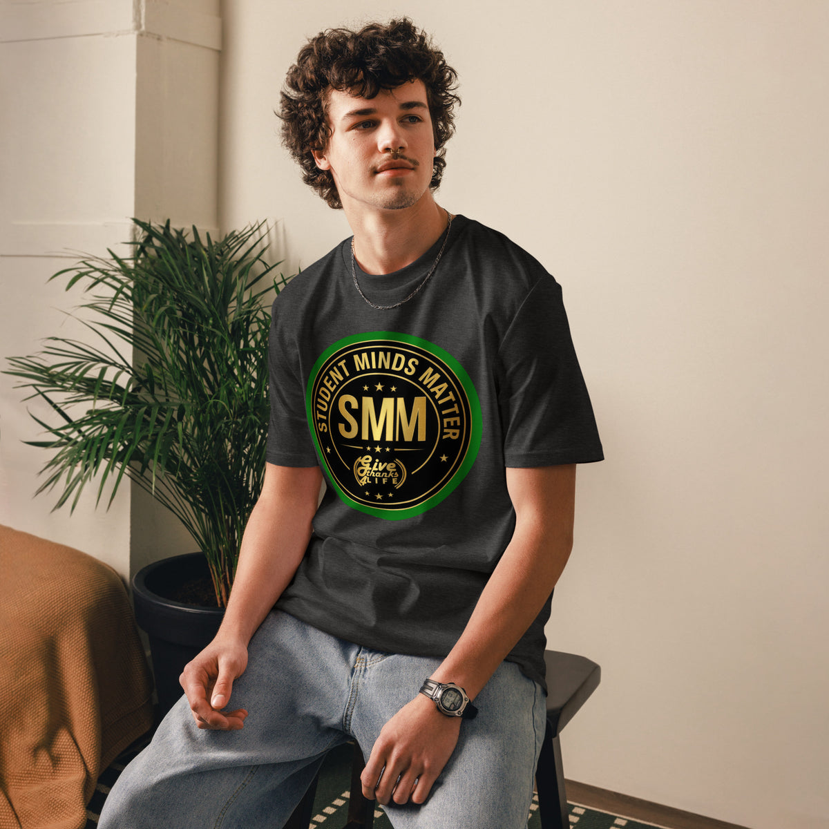 GT4L Students Minds Matter Organic Cotton T-Shirt, view 4