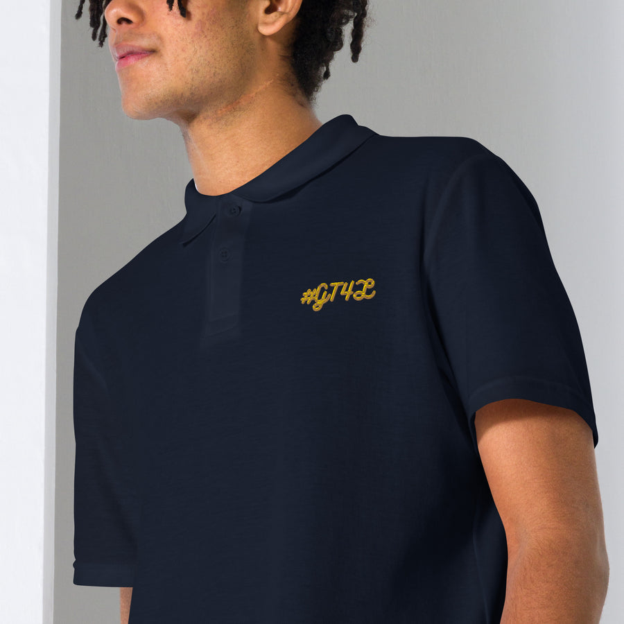 GT4L Men's Embroidered Pique Polo Shirt, view 8