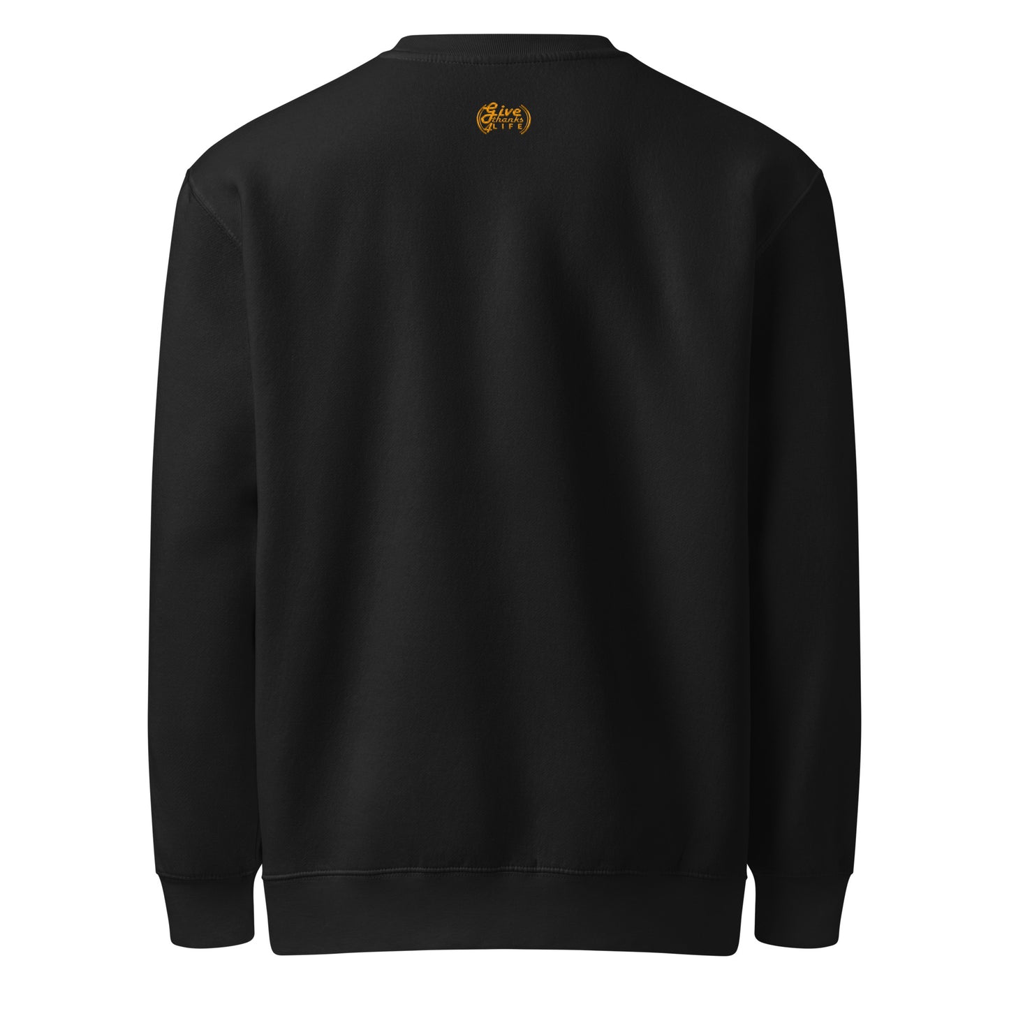 Black sweatshirt on a white background