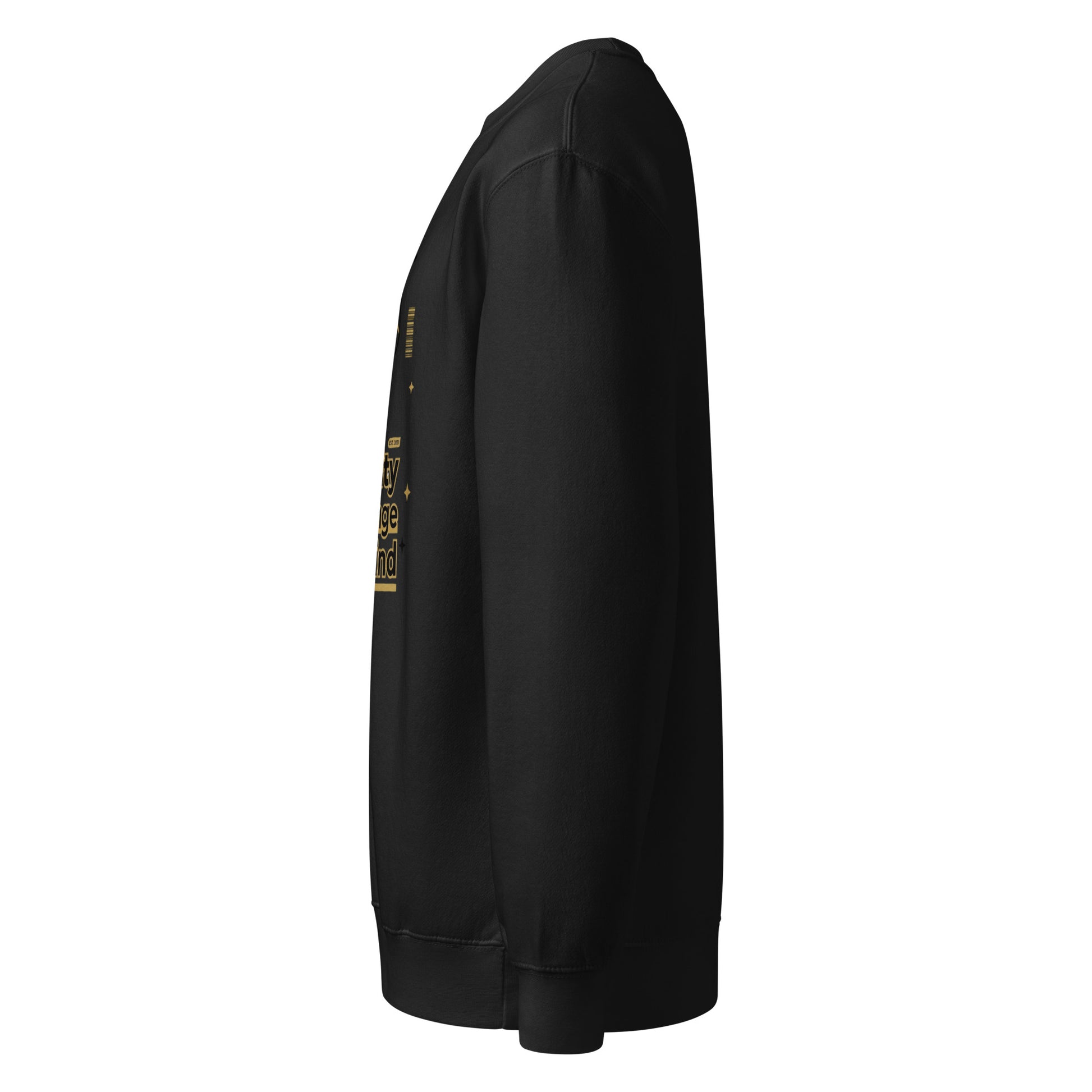 Black Crewshirt on a white  Background