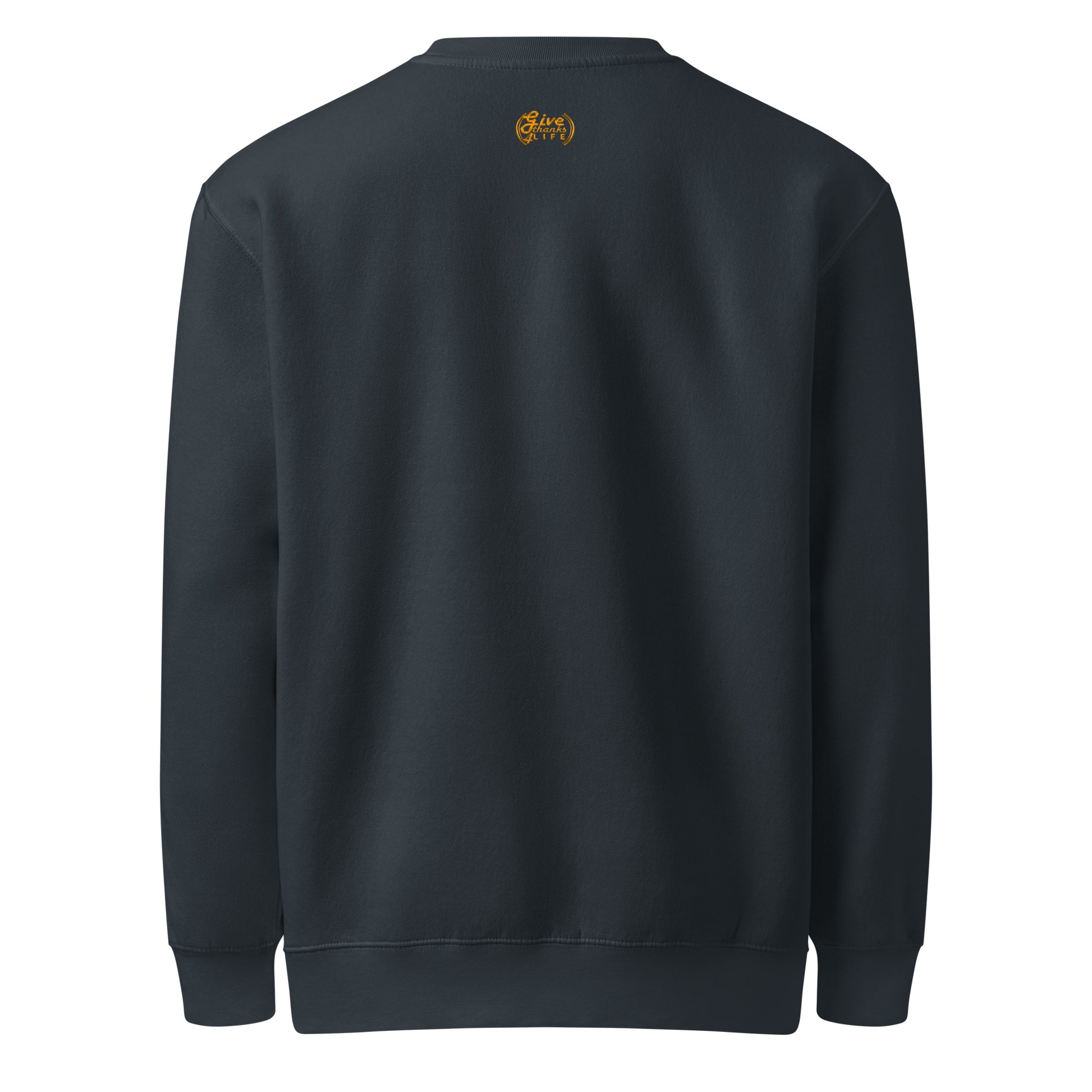 Black sweatshirt on a white background