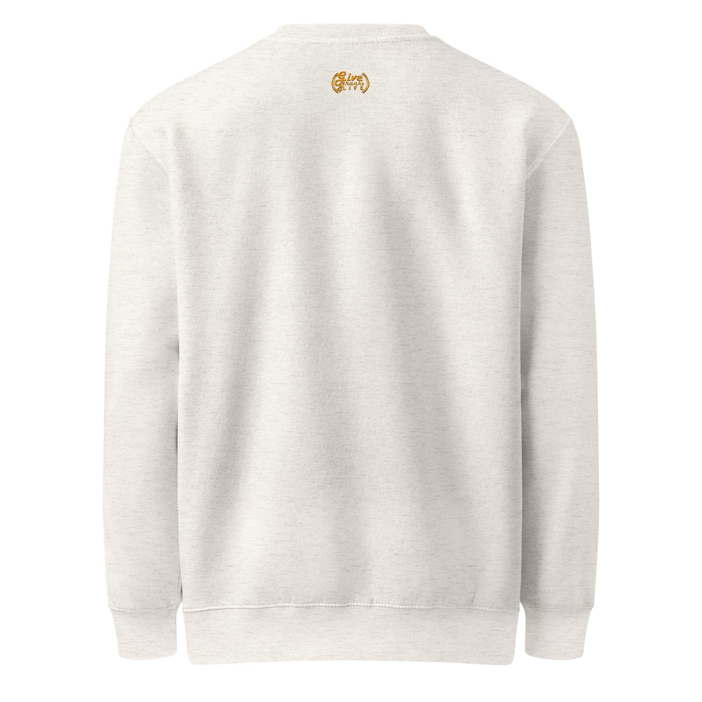 White sweatshirt on a white background