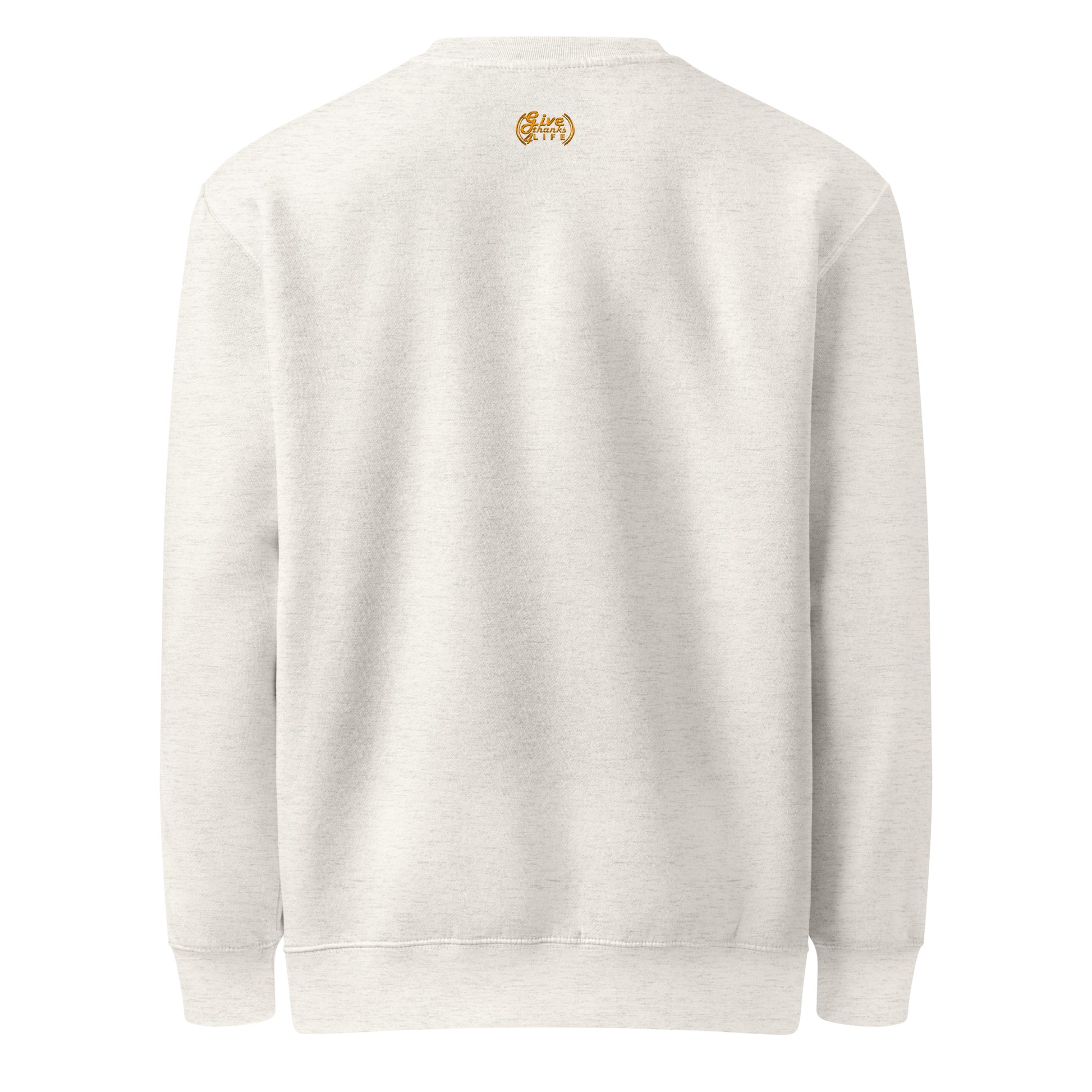 White sweatshirt on a white background